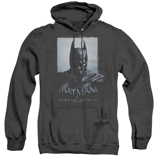 Batman Arkham Origins Two Sides Mens Heather Hoodie Black Officially Licensed