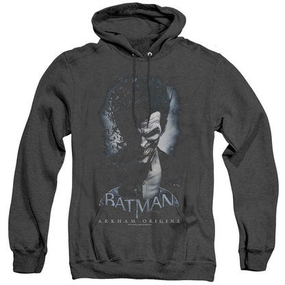 Batman Arkham Origins Joker Mens Heather Hoodie Black Officially Licensed