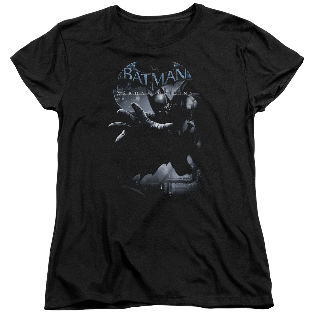 Batman Arkham Origins Out Of The Shadows Womens T Shirt Black