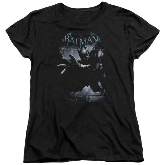 Batman Arkham Origins Out Of The Shadows Womens T Shirt Black