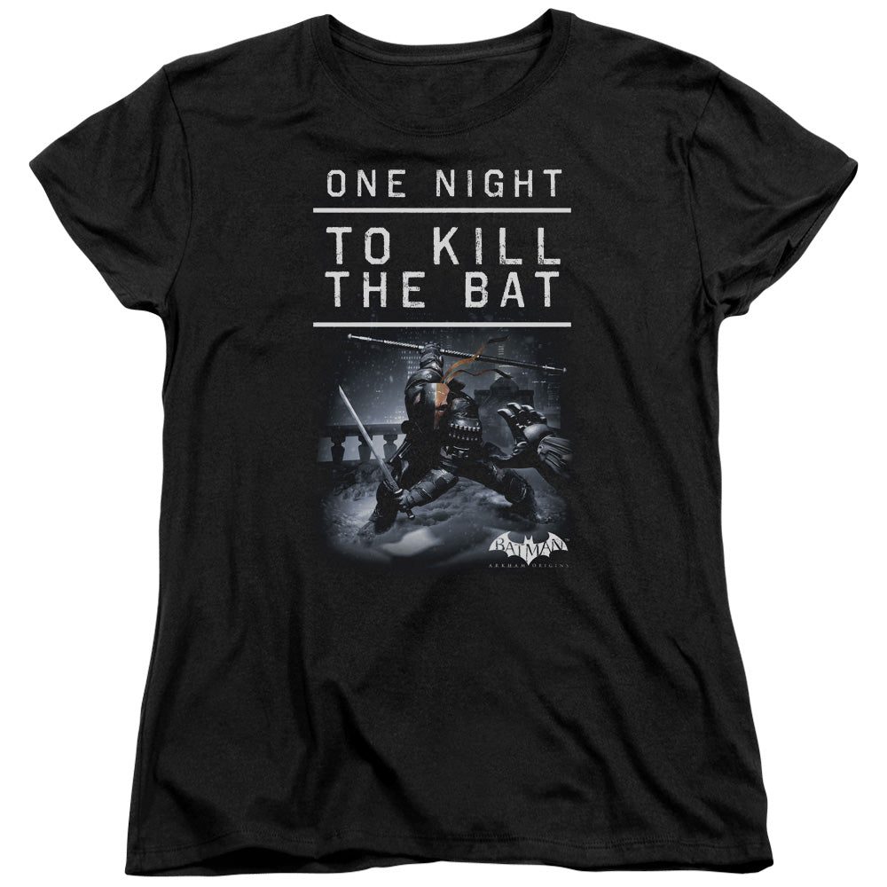 Batman Arkham Origins One Night Womens T Shirt Black