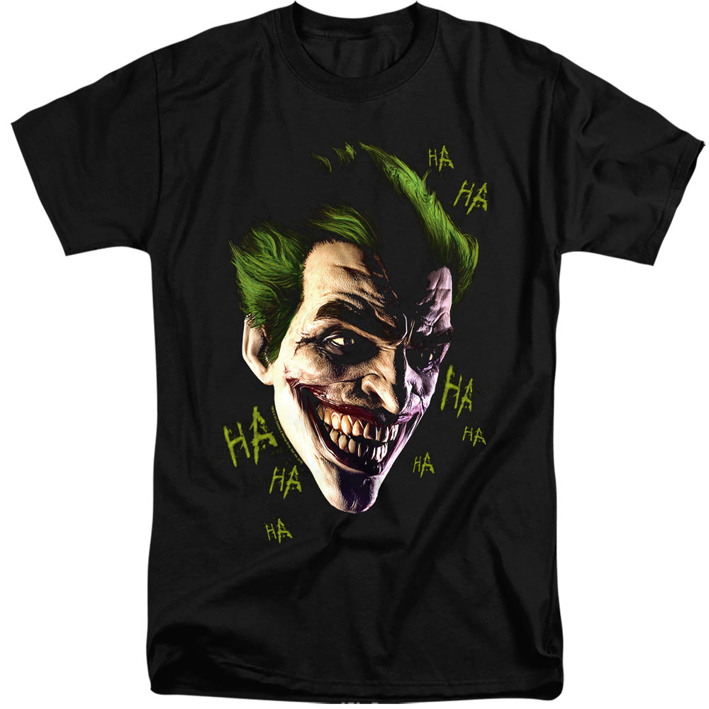 Batman Arkham Origins Joker Grim Mens Tall T Shirt Black