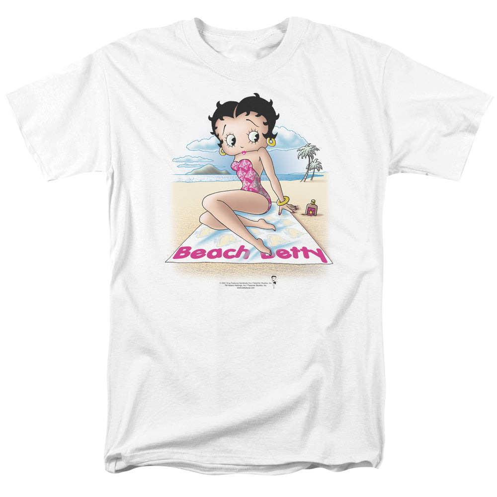 Betty Boop Beach Betty Mens T Shirt White