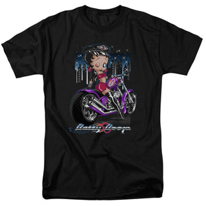 Betty Boop City Chopper Mens T Shirt Black