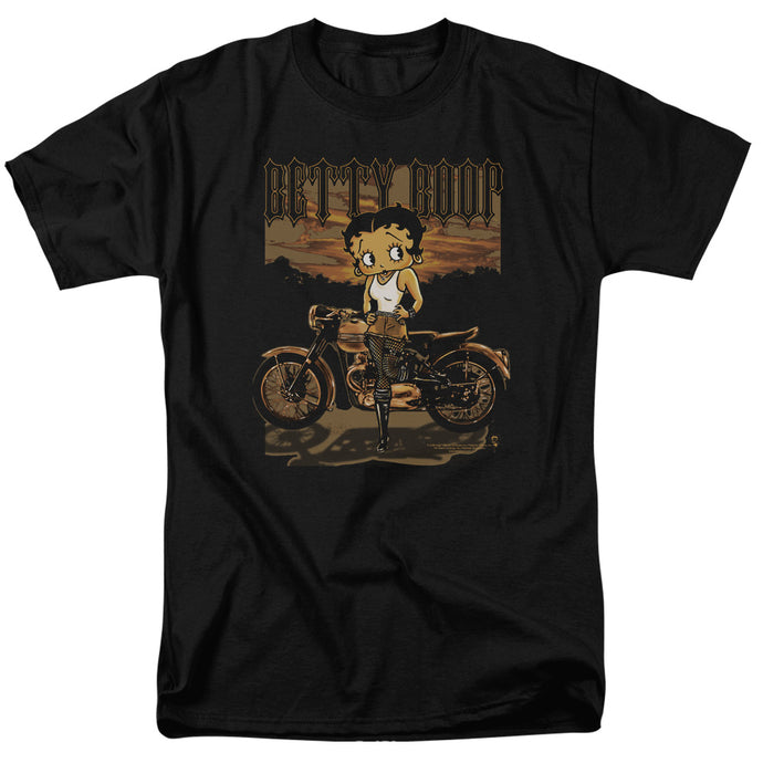 Betty Boop Rebel Rider Mens T Shirt Black