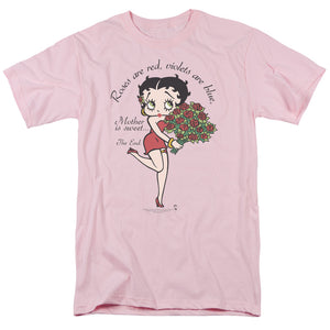 Betty Boop Mother Is Sweet Mens T Shirt Pink