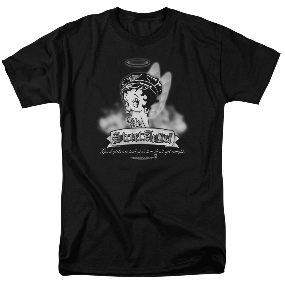Betty Boop Street Angel Mens T Shirt Black