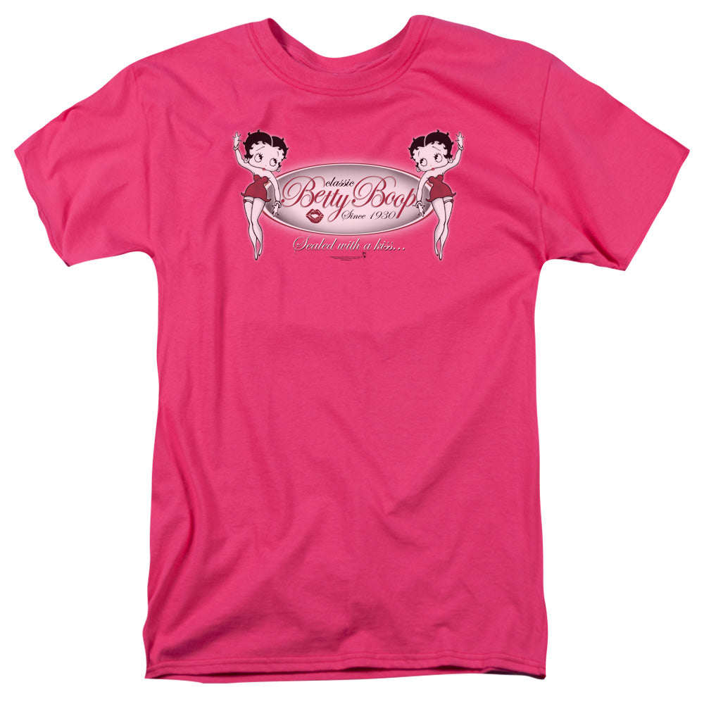 Betty Boop Classic Boop Mens T Shirt Hot Pink