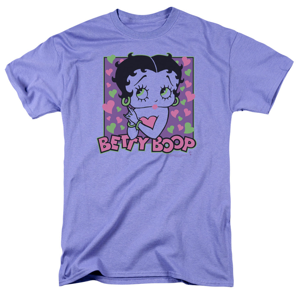 Betty Boop Betty Loves The Eighties Mens T Shirt Lavender