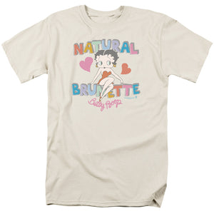 Betty Boop Natural Brunete Mens T Shirt Cream