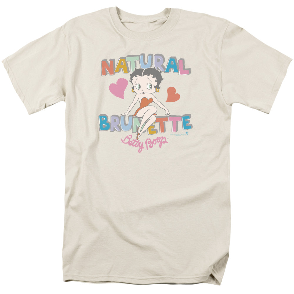 Betty Boop Natural Brunete Mens T Shirt Cream