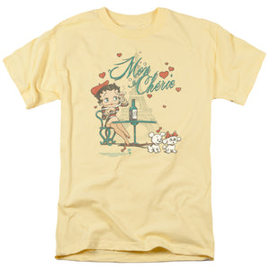 Betty Boop Mon Cherie Mens T Shirt Yellow