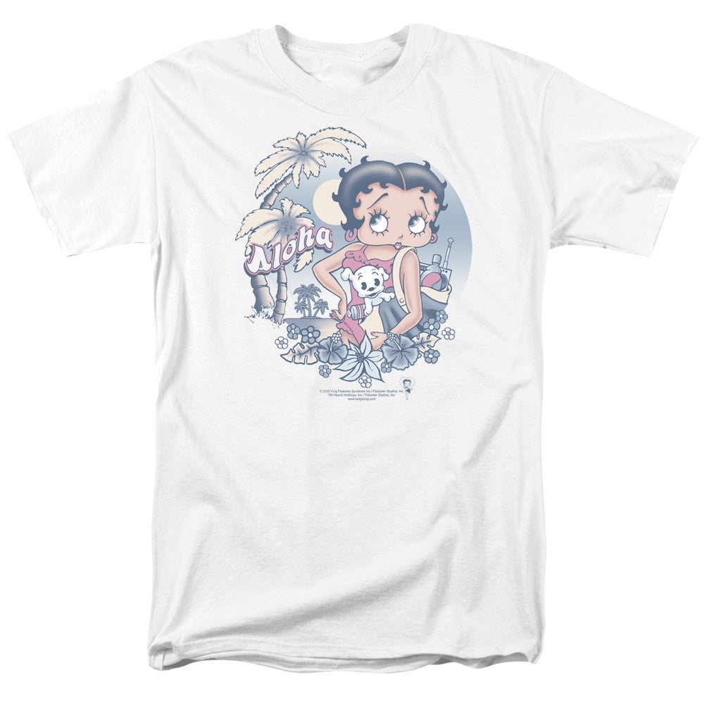 Betty Boop Aloha Mens T Shirt White