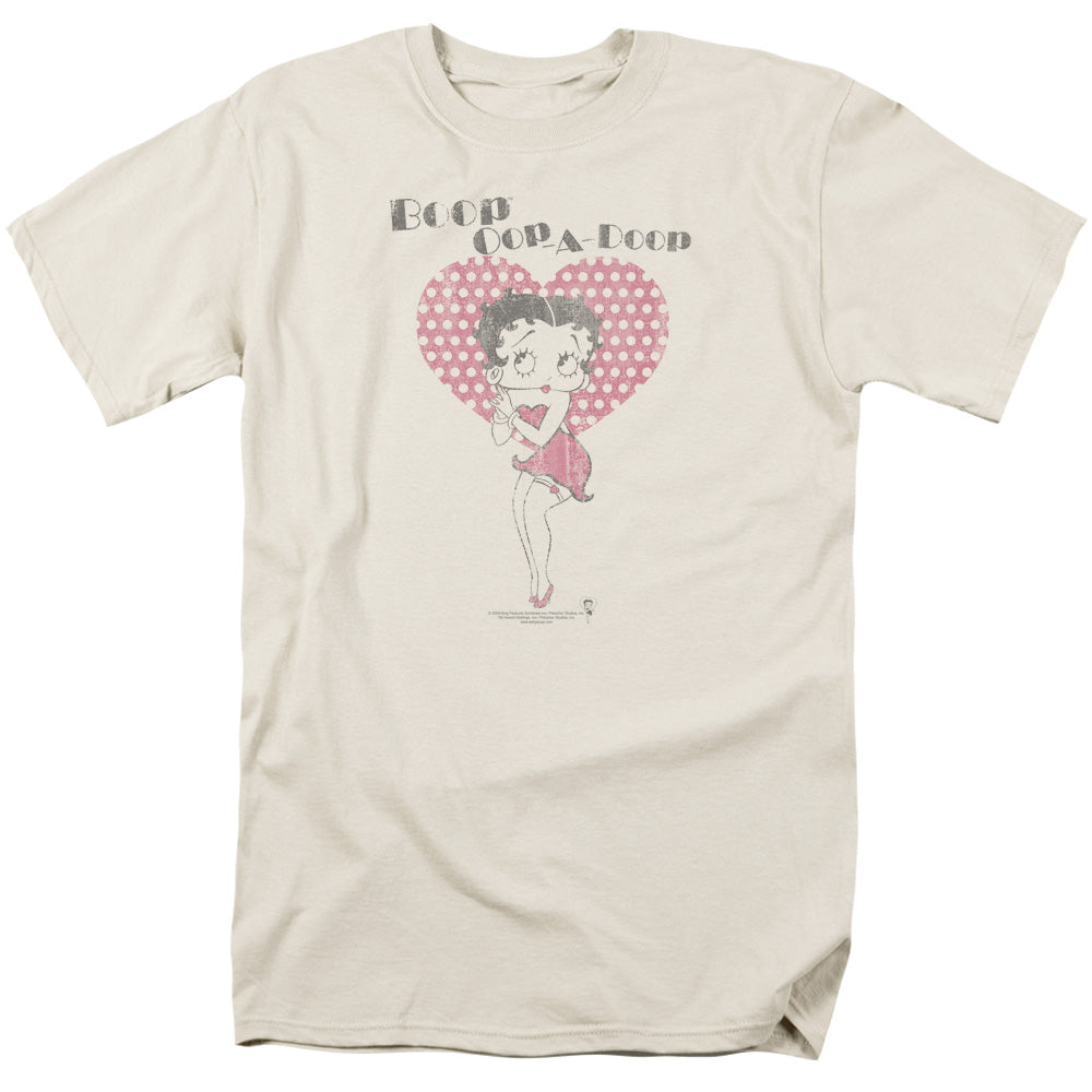 Betty Boop Classically Booped Mens T Shirt Cream