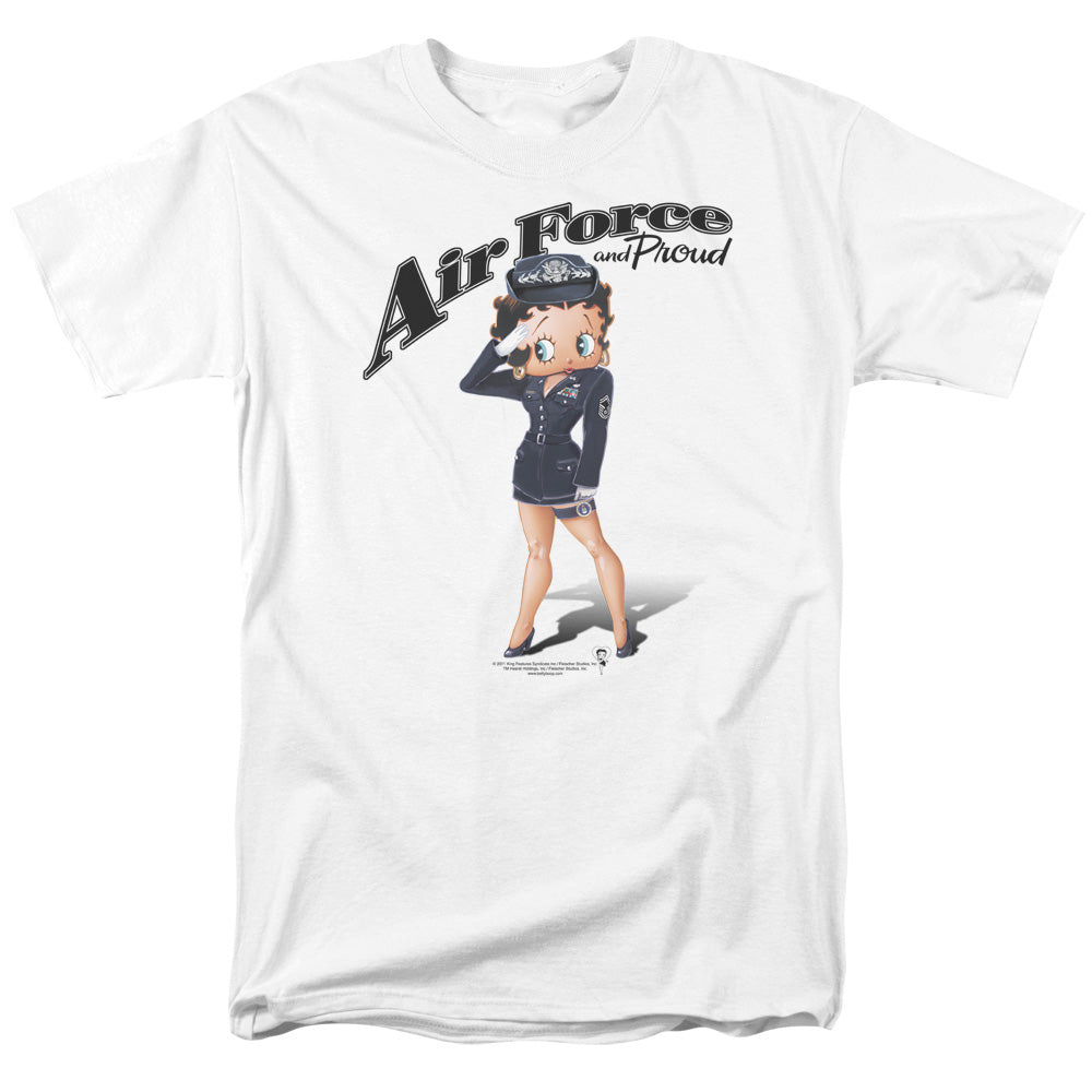 Betty Boop Air Force Boop Mens T Shirt White