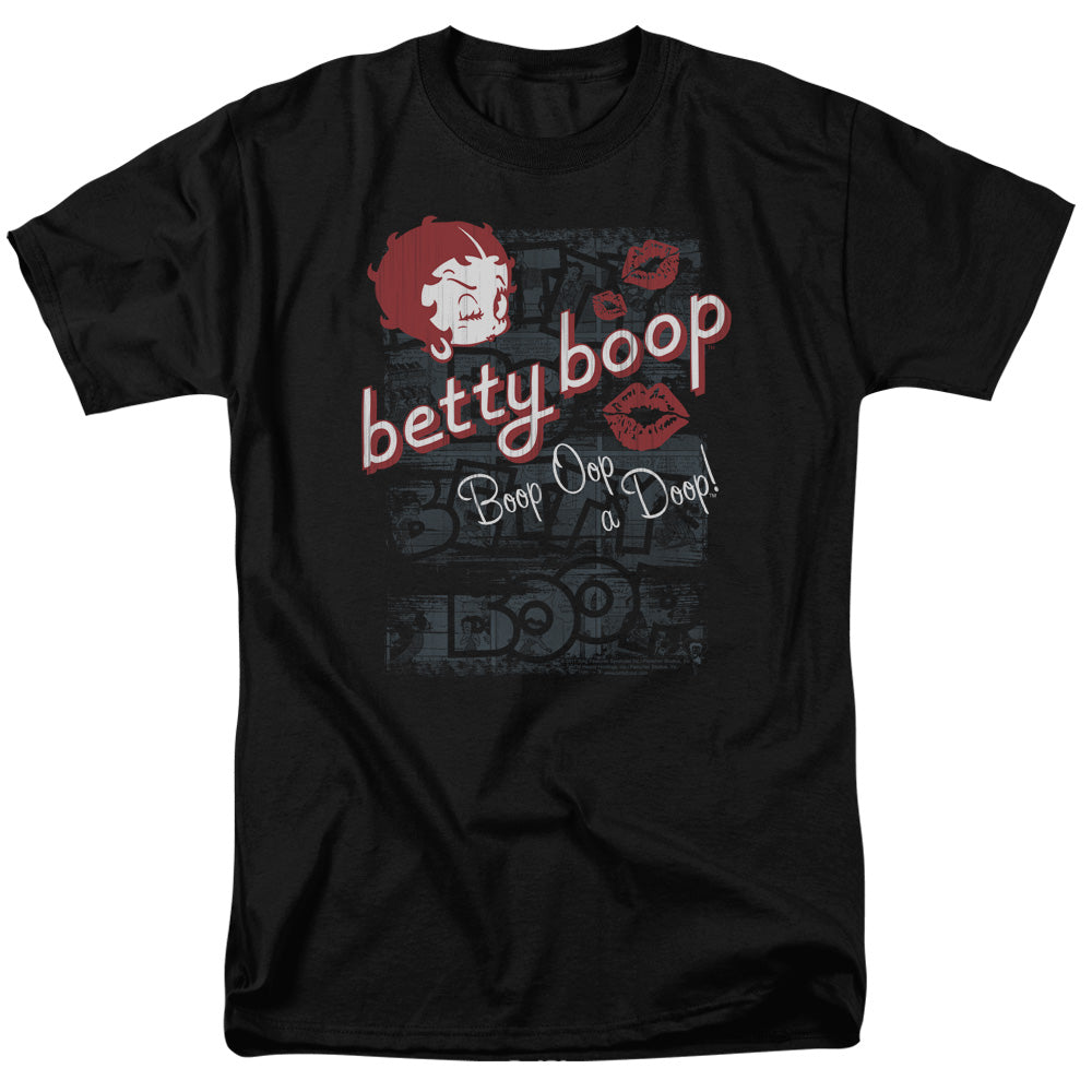 Betty Boop Boop Oop Mens T Shirt Black