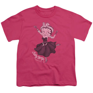 Betty Boop Gypsy Betty Kids Youth T Shirt Hot Pink