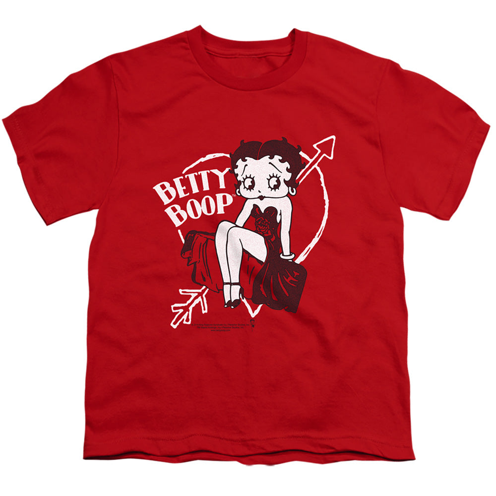 Betty Boop Lover Girl Kids Youth T Shirt Red