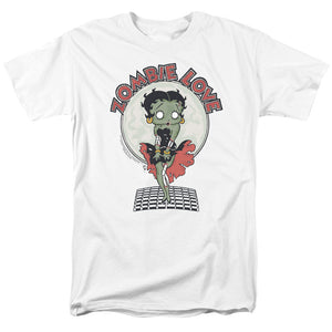 Betty Boop Breezy Zombie Love Mens T Shirt White