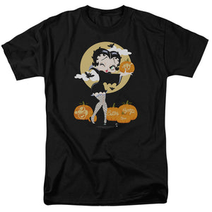 Betty Boop Vamp Pumkins Mens T Shirt Black