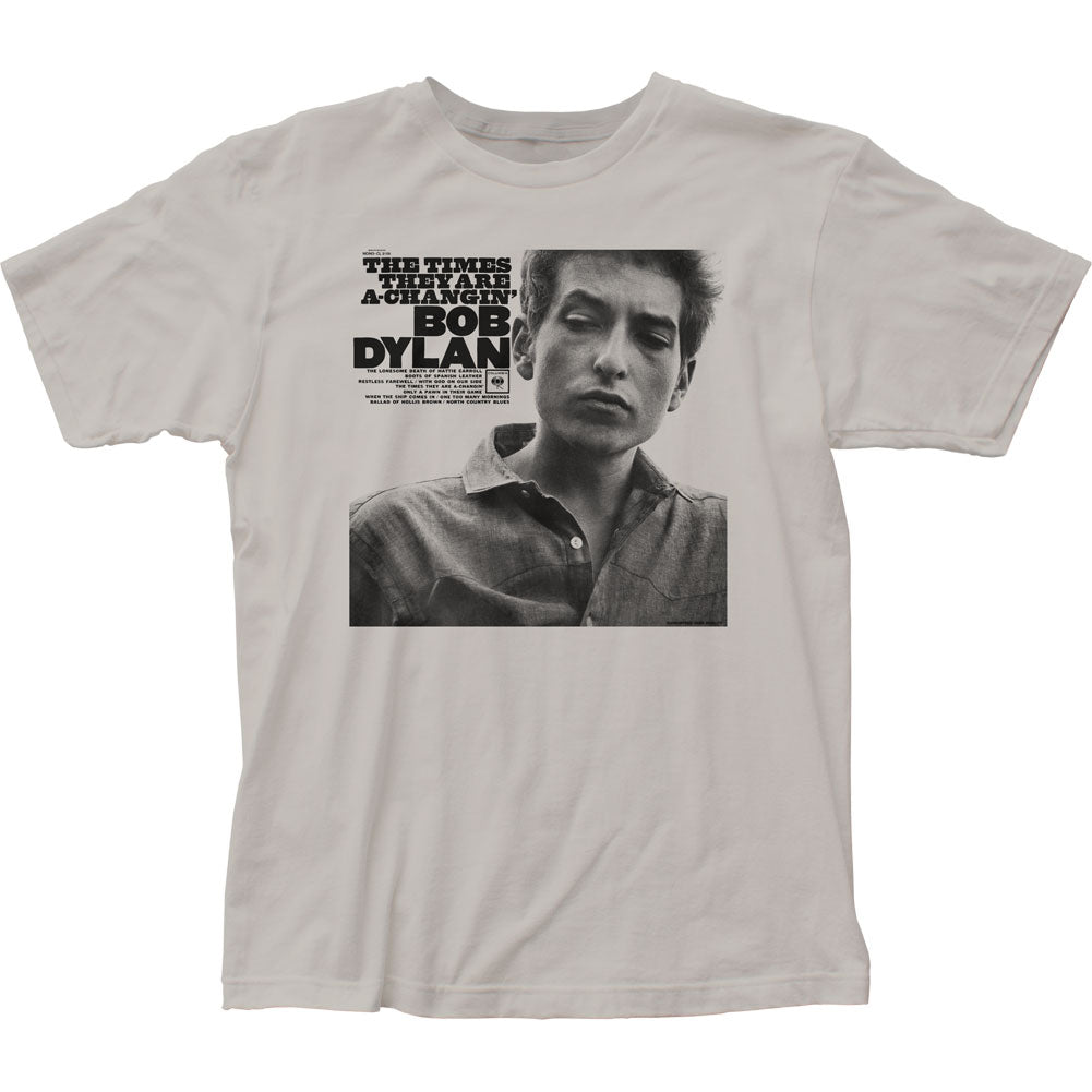 Bob Dylan Times They Are A Changin Mens T Shirt Grey