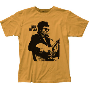 Bob Dylan Silhouette Mens T Shirt Gold