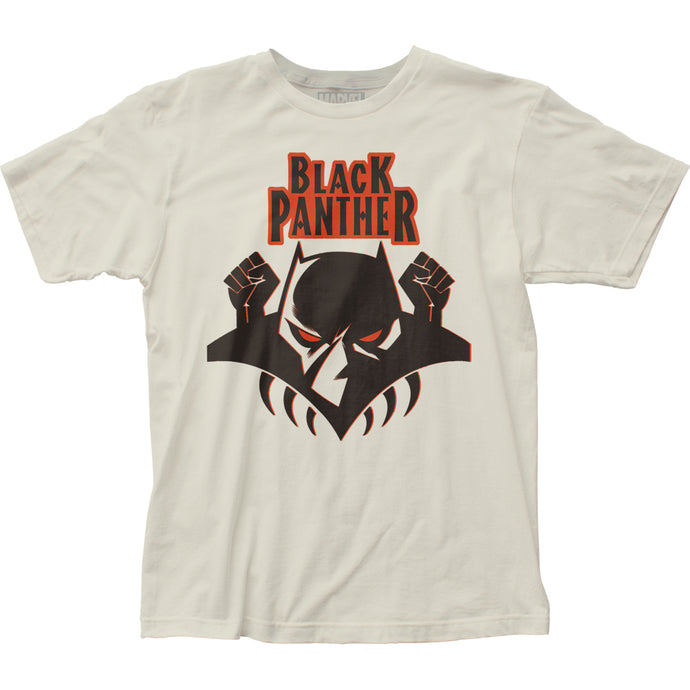 Black Panther Logo Mens T Shirt Vintage White