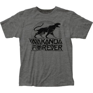 Black Panther Wakanda Forever Mens T Shirt Grey