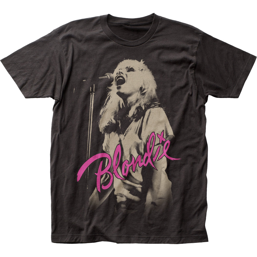 Blondie Mic Mens T Shirt Black