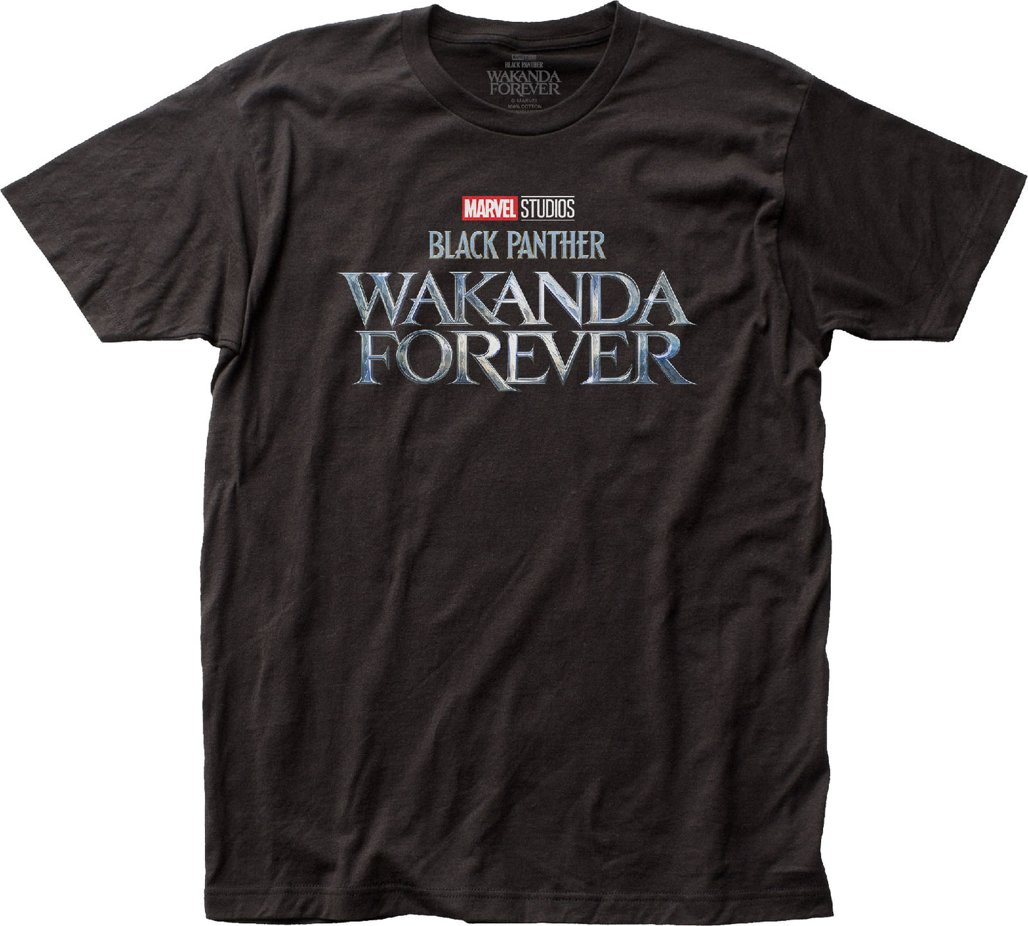 Black Panther Wakanda Forever Title Mens T Shirt Black