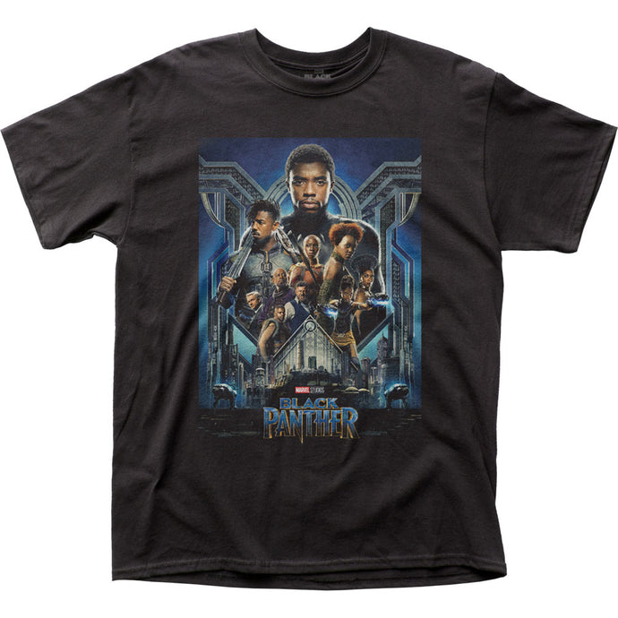 Black Panther Poster Mens T Shirt Black
