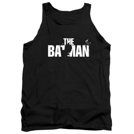 The Batman Silhouette Title Mens Tank Top Shirt Black