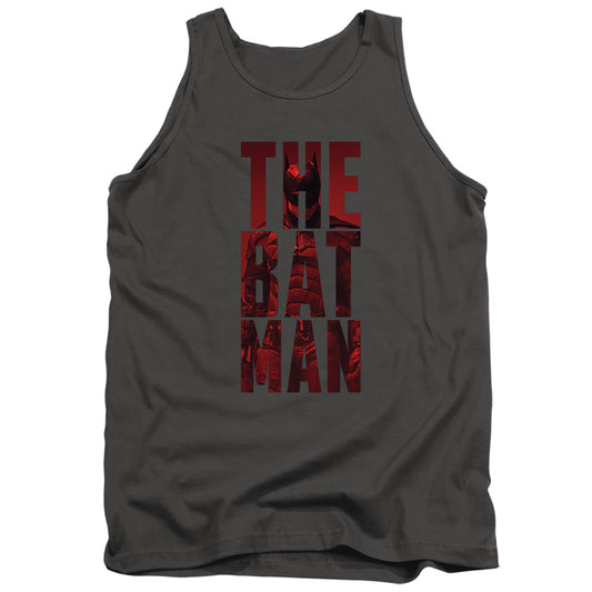 The Batman Crimson Crusader Mens Tank Top Shirt Charcoal