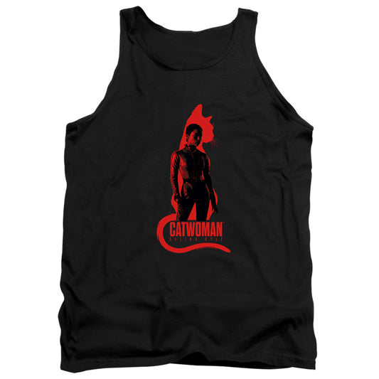 The Batman Selina Kyle Cat Silhouette Mens Tank Top Shirt Black