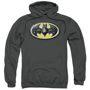 Batman Bat Mech Logo Mens Hoodie Charcoal