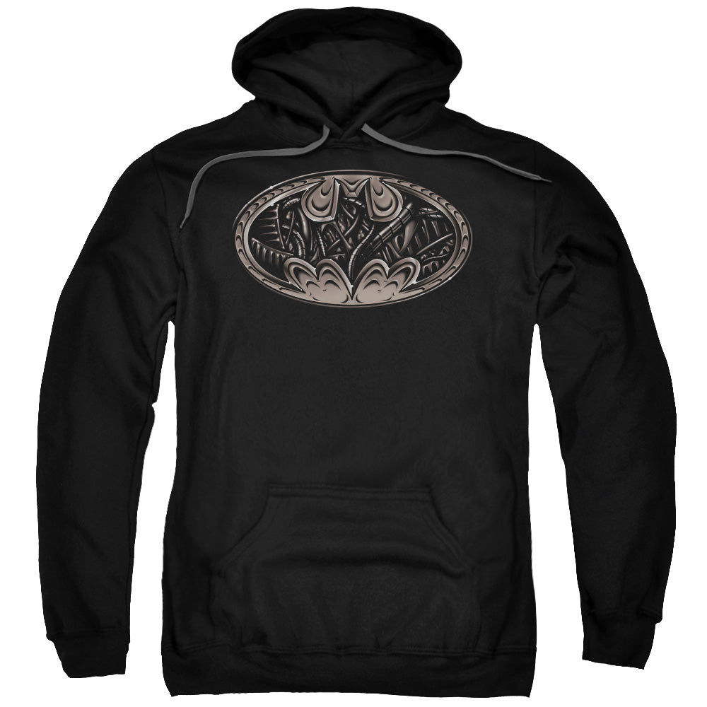 Batman Bio Mech Bat Shield Mens Hoodie Black
