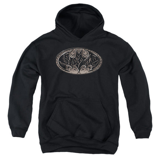 Batman Bio Mech Bat Shield Kids Youth Hoodie Black