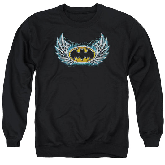Batman Steel Wings Logo Mens Crewneck Sweatshirt Black
