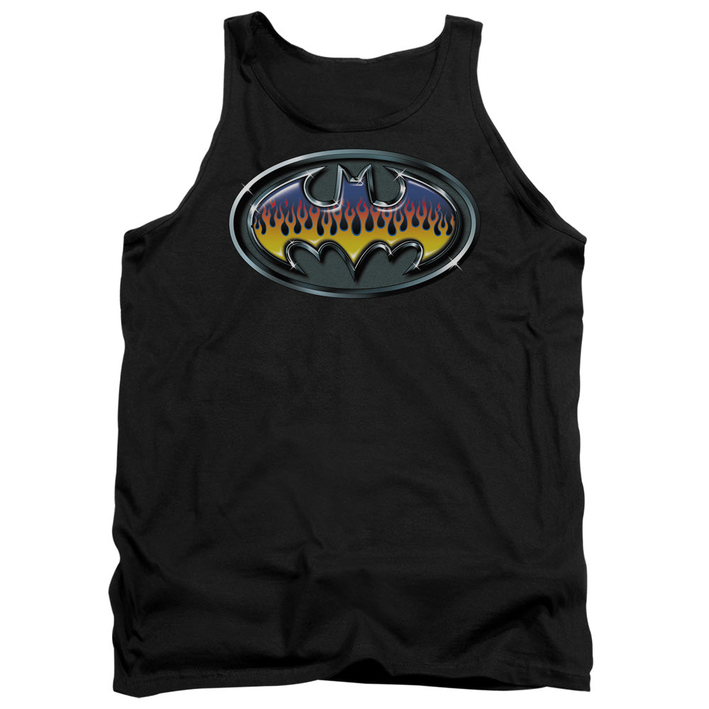 Batman Hot Rod Shield Mens Tank Top Shirt Black