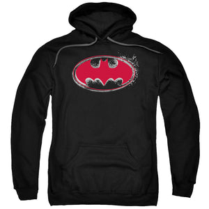 Batman Hardcore Noir Bat Logo Mens Hoodie Black