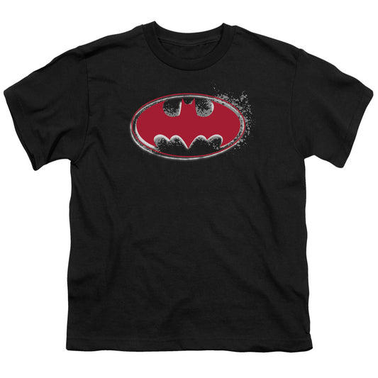 Batman Hardcore Noir Bat Logo Kids Youth T Shirt Black