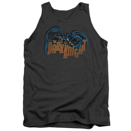 Batman Retro Dark Knight Mens Tank Top Shirt Charcoal