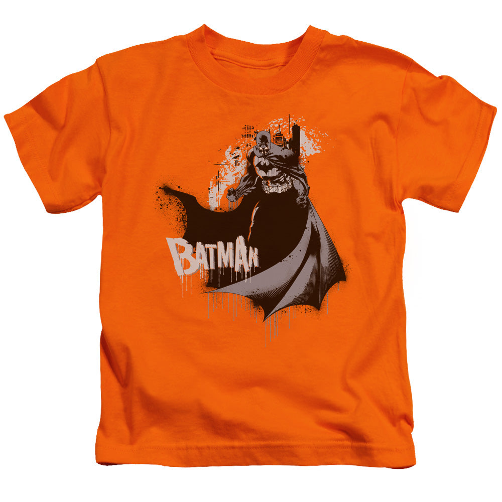 Batman The Drip Knight Juvenile Kids Youth T Shirt Orange
