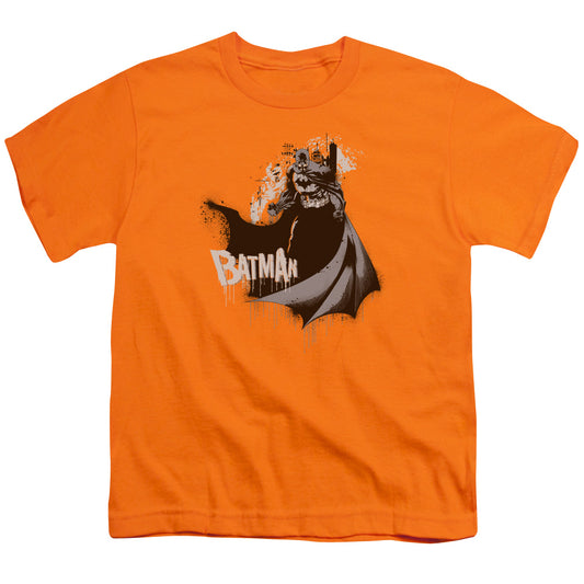 Batman The Drip Knight Kids Youth T Shirt Orange