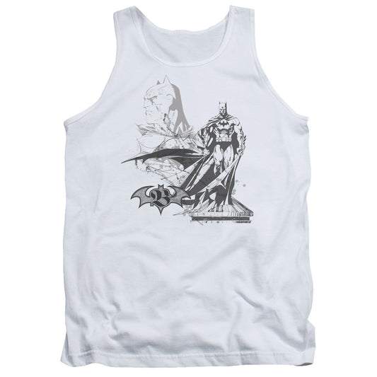 Batman Overseer Mens Tank Top Shirt White