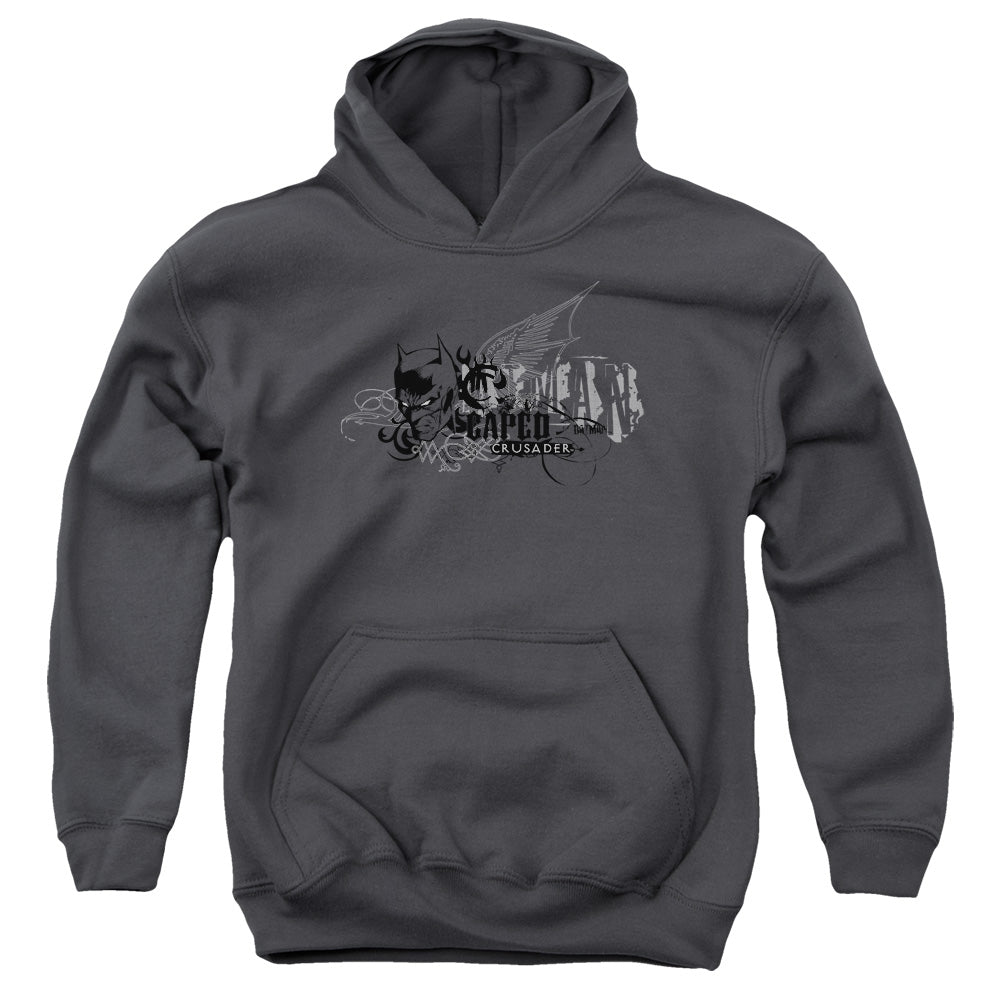 Batman Urban Crusader Kids Youth Hoodie Charcoal