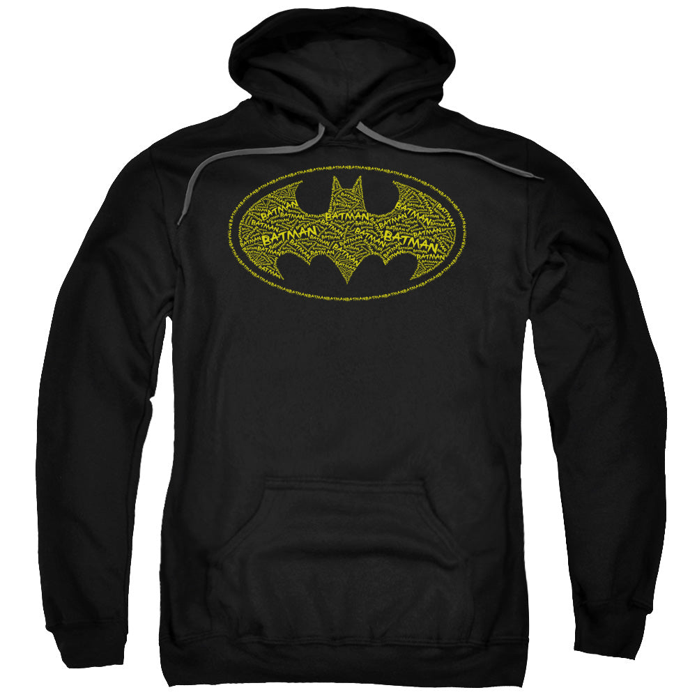 Batman Type Logo Mens Hoodie Black