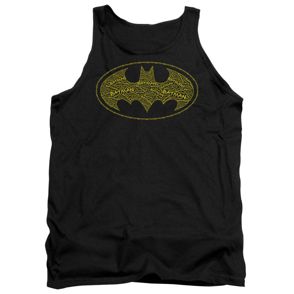 Batman Type Logo Mens Tank Top Shirt Black