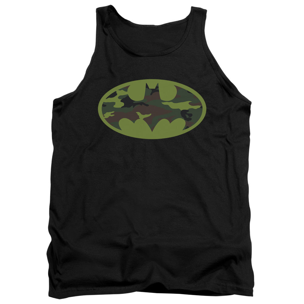 Batman Camo Logo Mens Tank Top Shirt Black