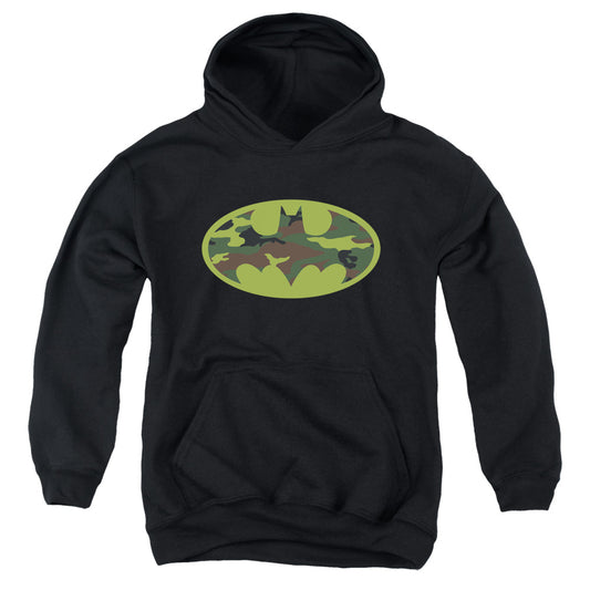 Batman Camo Logo Kids Youth Hoodie Black